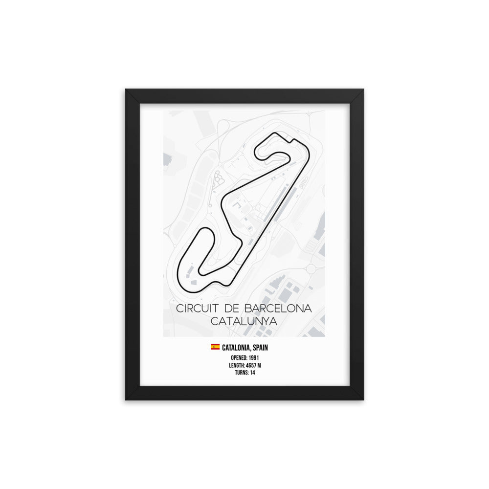 Póster Circuit de Catalunya Barcelona con marco